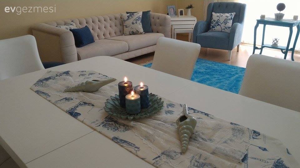 Mavi, Salon, Yemek Odası