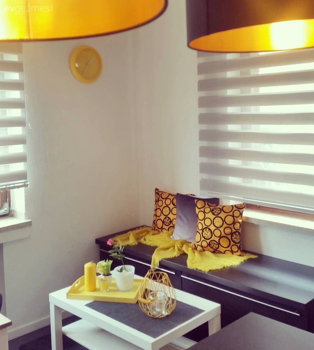 Sarı dokunuşlarla canlanan sıradışı bir siyah mutfak. Tuğba hanımın öncesi&sonrası mutfak dönüşümü.