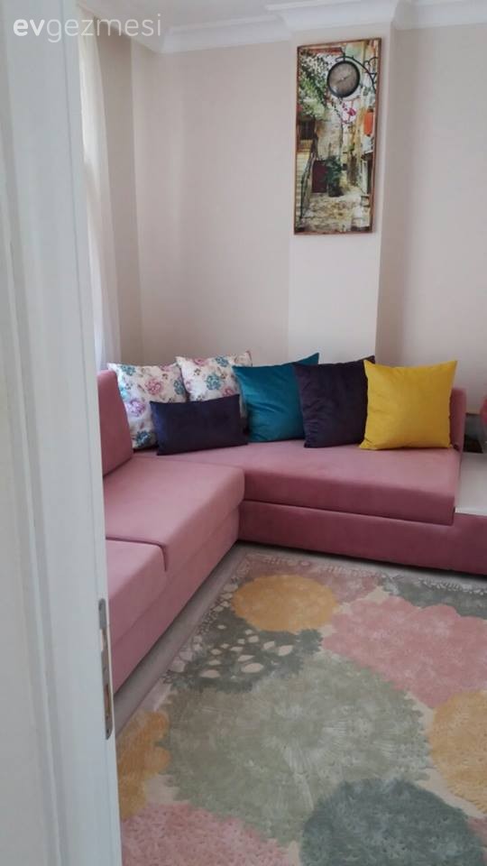 Halı, Köşe koltuk, Oturma Odası, Pembe