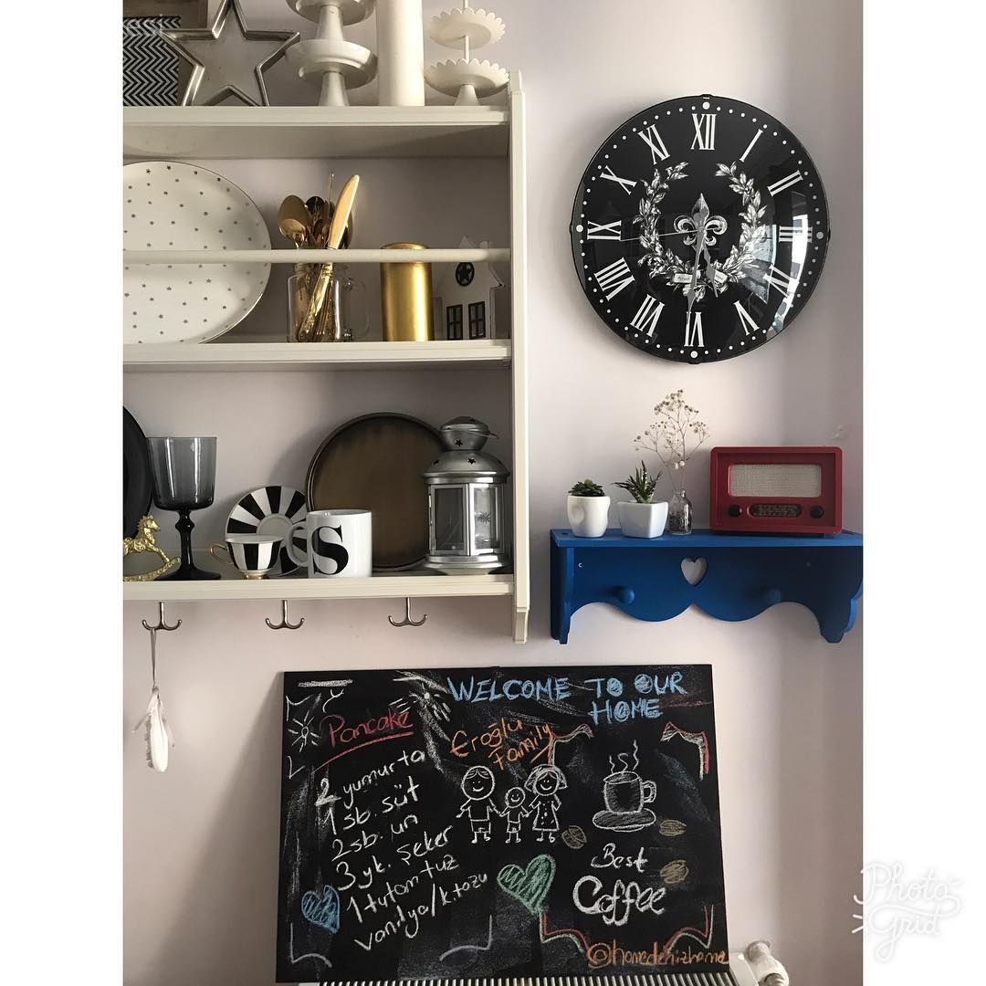 Country mutfak, Karatahta boyası, Mutfak, Terek, Duvar saati