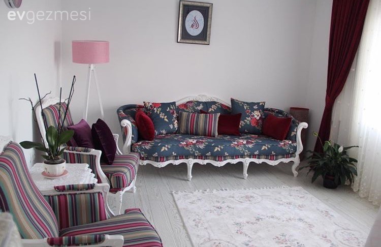 Berjer, Country, Halı, Lambader, Pembe, Salon, Aydınlatma