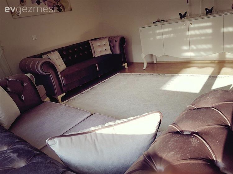 Chesterfield, Halı, Konsol, Mor, Salon