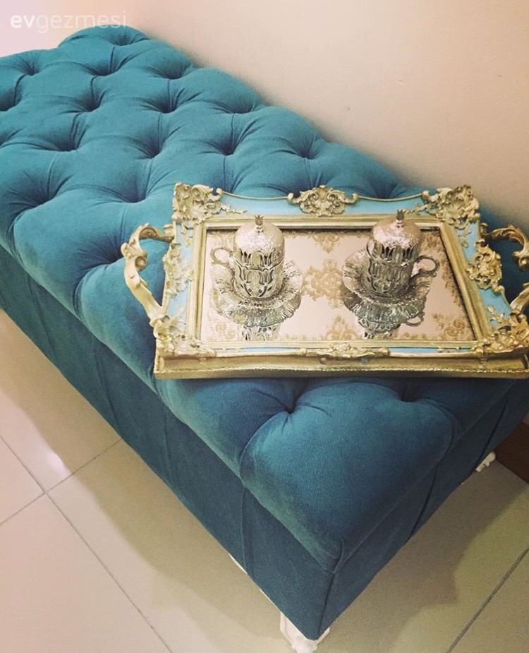 Dekoratif Objeler, Mavi, Puf