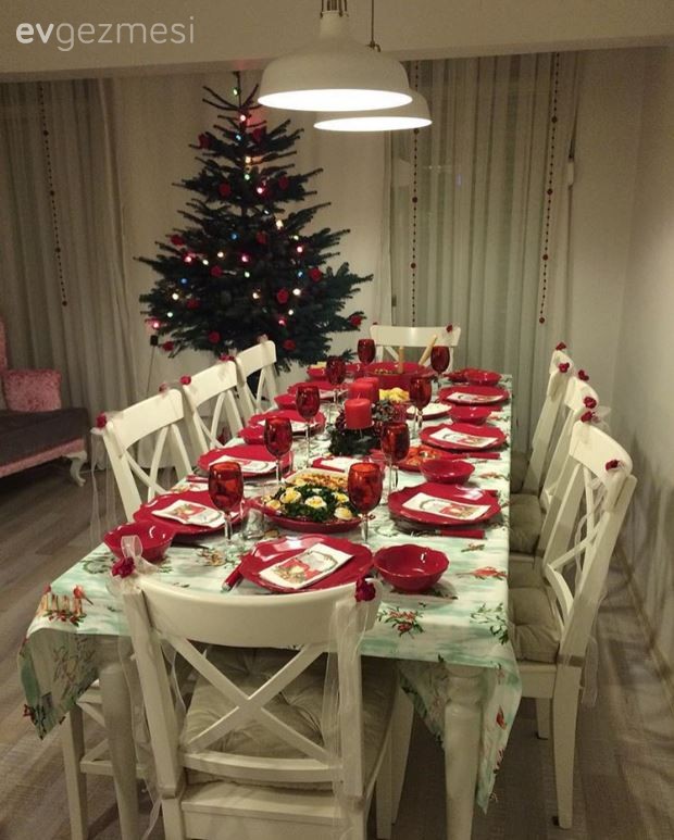 Kırmızı, Sunum, Yemek Odası