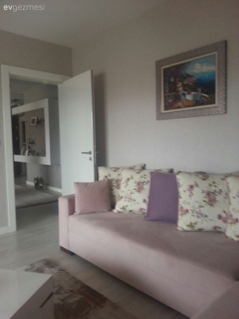 Duvar dekorasyonu, Köşe koltuk, Oturma Odası, Pembe