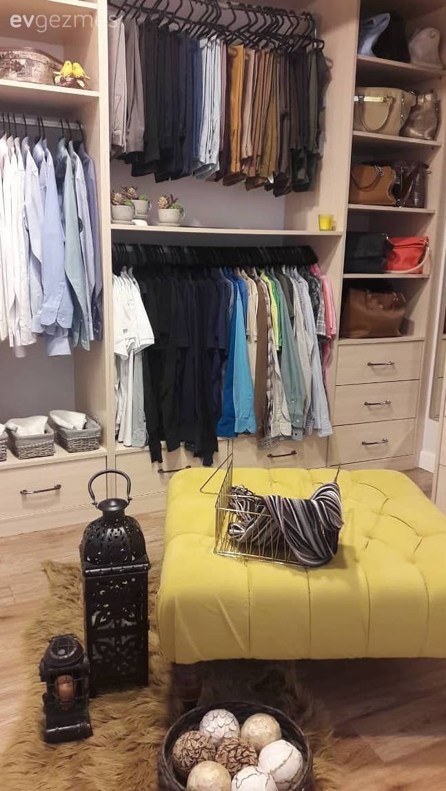 Giyinme odası, Puf, Sarı