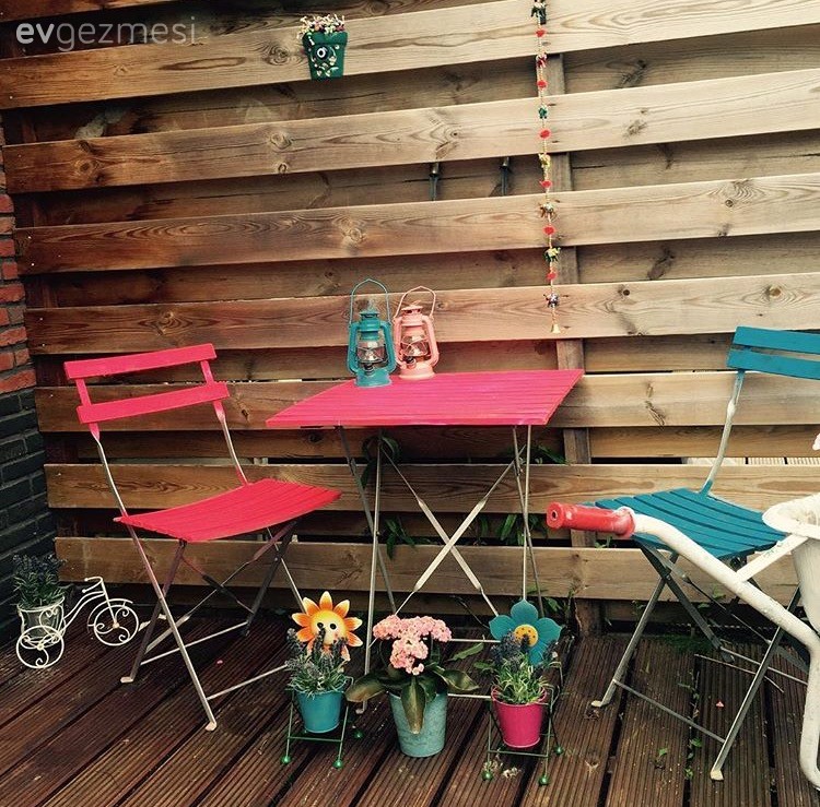 Balkon, Mobilya boyama, Pembe