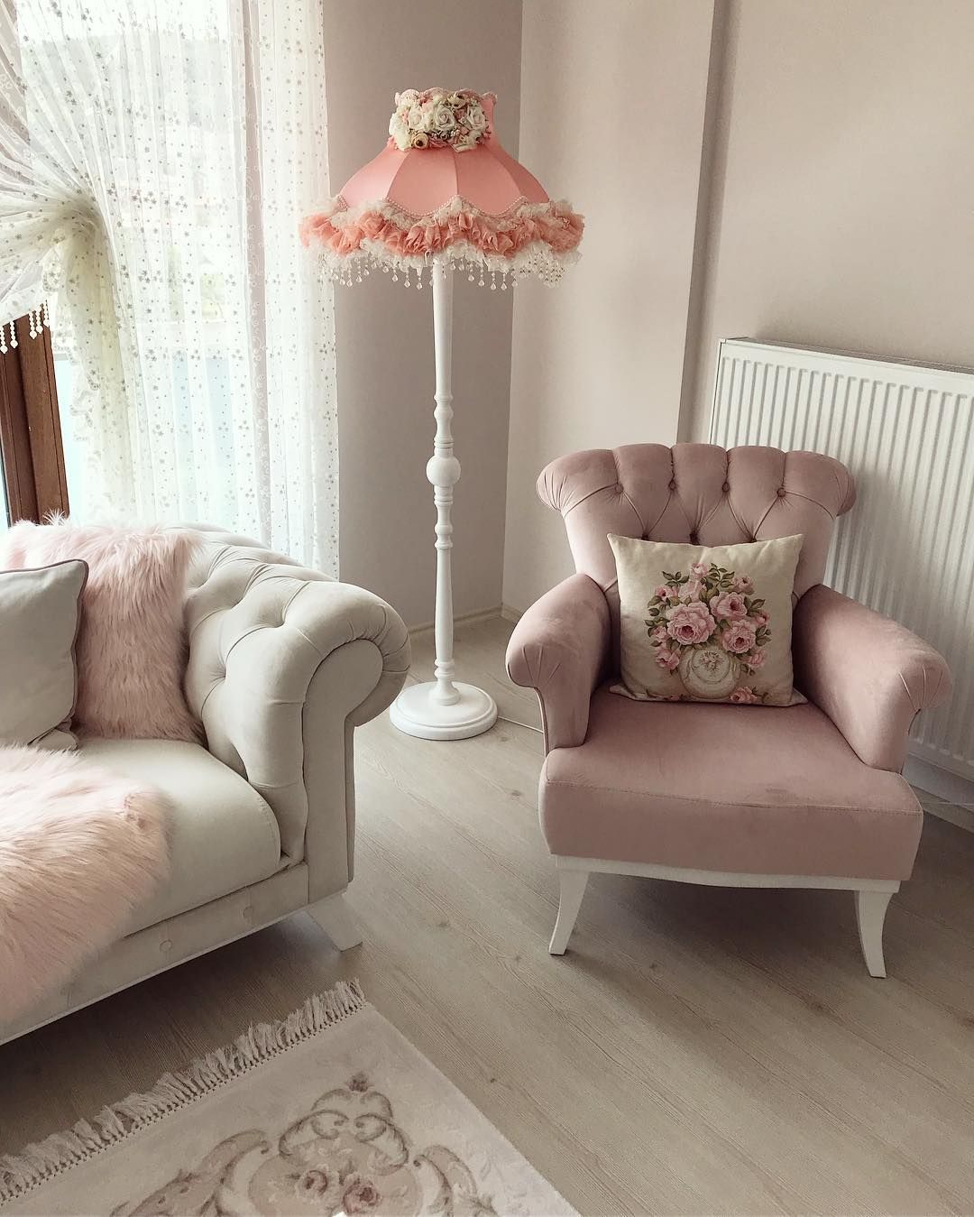 Salon, Lambader, Pembe, Berjer, Pastel renkler