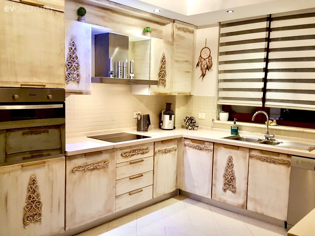 Mutfak, Mutfak tadilat, Country mutfak, Eskitme mutfak, Mutfak boyama, Kendin Yap, Öncesi / Sonrası