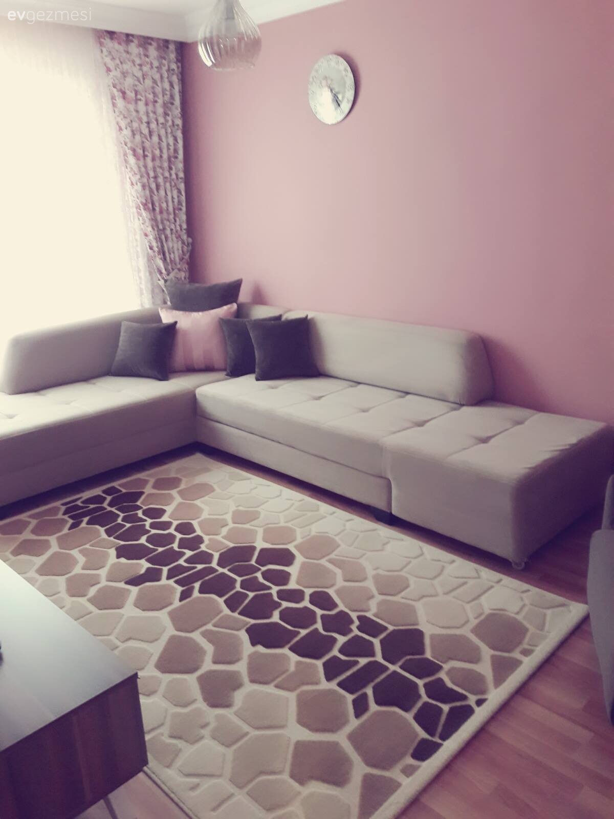 Köşe koltuk, Krem, Oturma Odası, Pembe