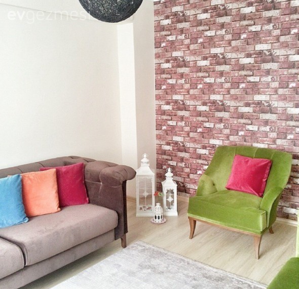 Berjer, Kahverengi, Oturma Odası, Yeşil, Kırlent