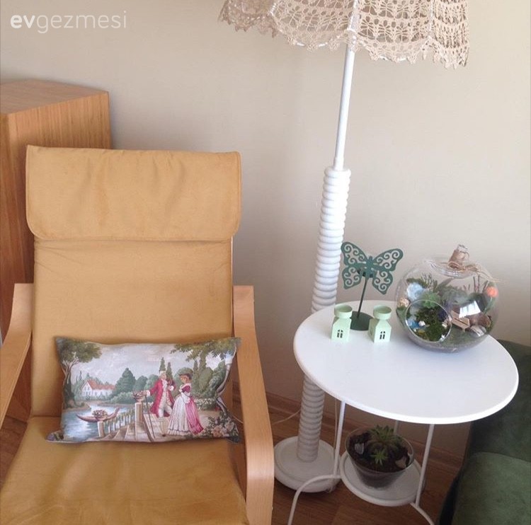 Berjer, Lambader, Salon, Sarı, Sehpa, Aydınlatma