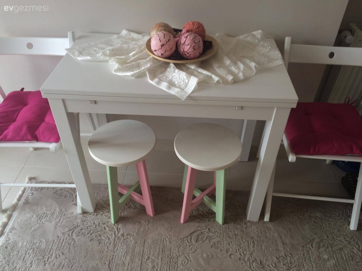 Mutfak, Mutfak masası, Pembe, Yeşil