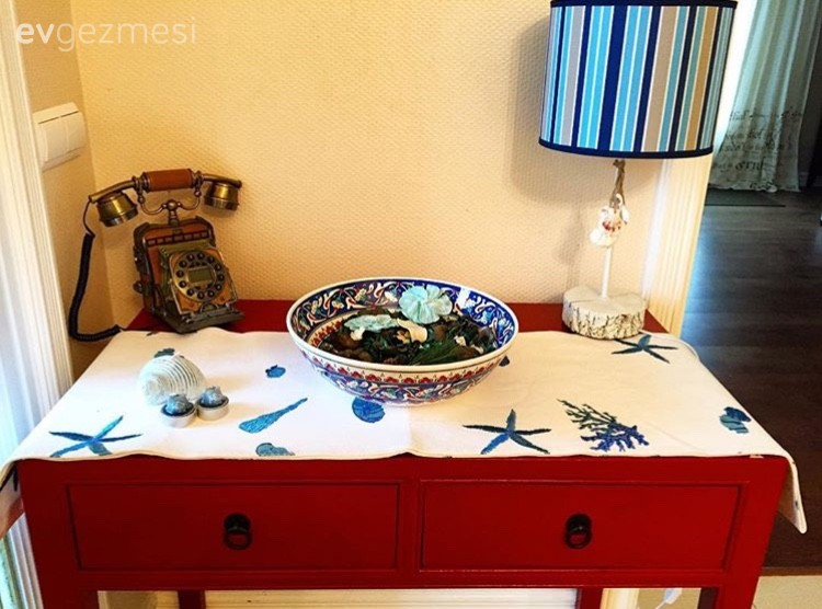 Abajur, Antre, Dekoratif Objeler, Dresuar, Kırmızı, Vintage, Aydınlatma