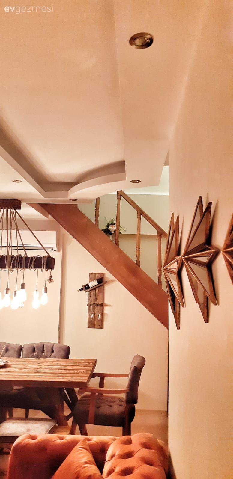 Rustik stilde sıcacık bir salon. Arzuhan hanımın keyifli dekoru..