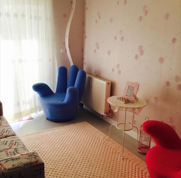 Berjer, Çalışma odası, Duvar kağıdı, Mavi