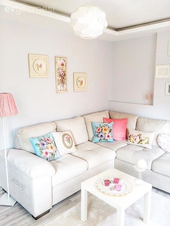 Duvar dekorasyonu, Köşe koltuk, Oturma Odası, Kırlent