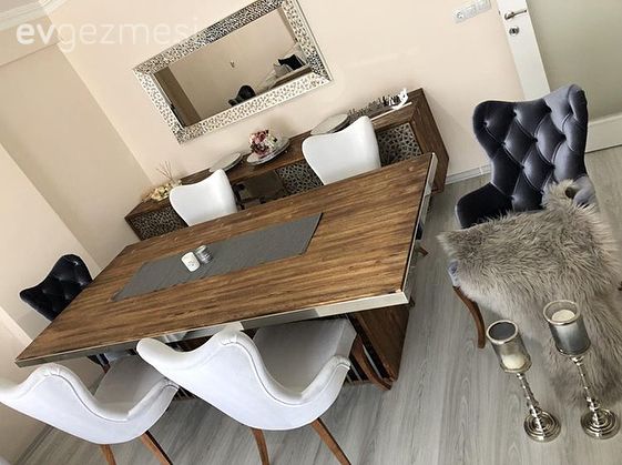 Salon, Gri, Konsol, Ayna, Yemek Odası, Ahşap Mobilya, Şamdan