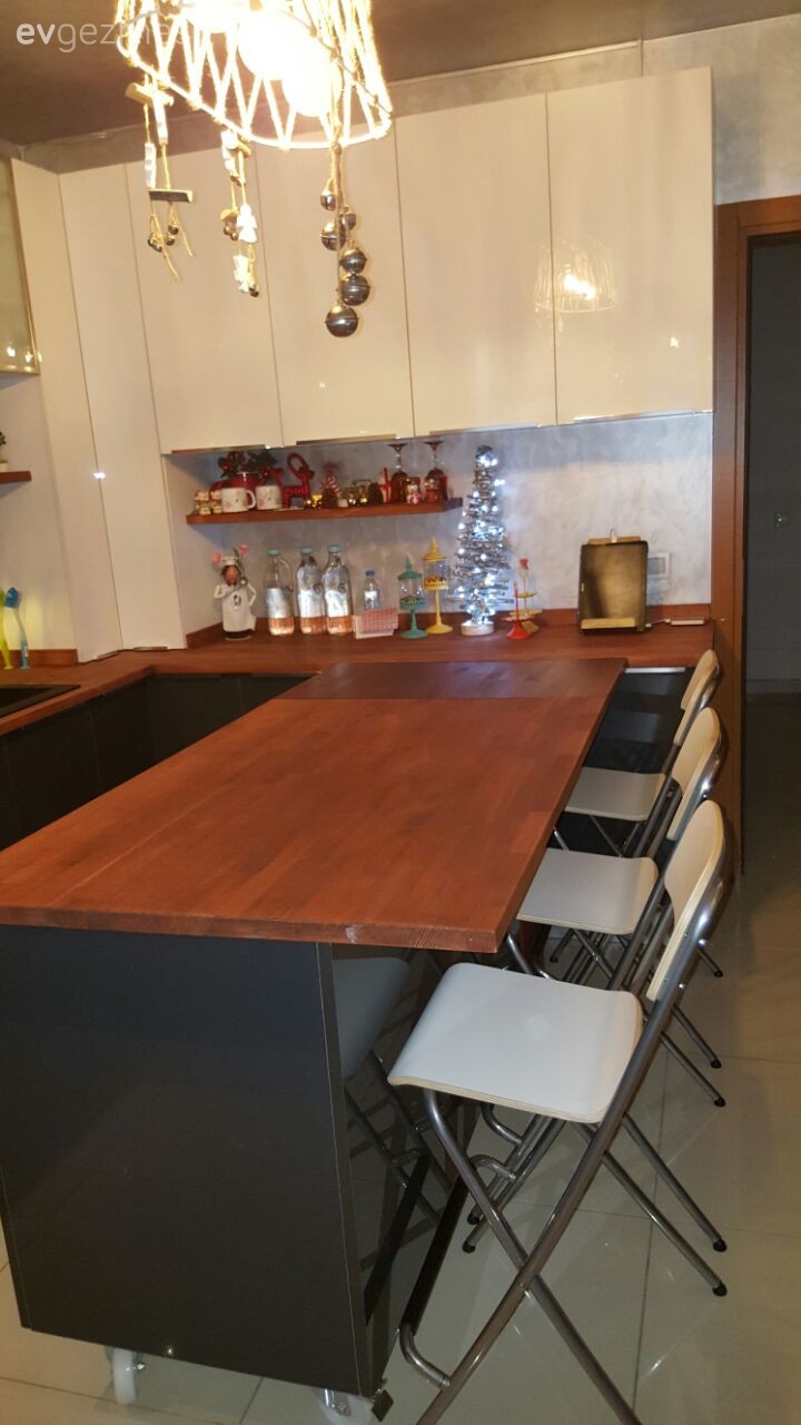 Masif ahşap, Mutfak, Ada mutfak