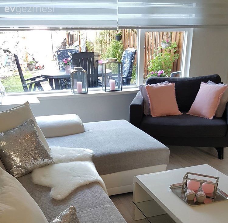 Modern stile şık dokunuşlar.. Güneş hanımın keyifli evinden.