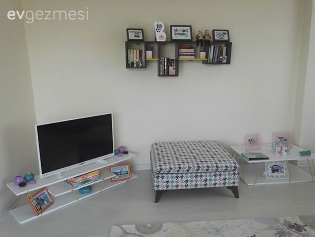 Puf, Duvar rafı, Salon, Tv ünitesi