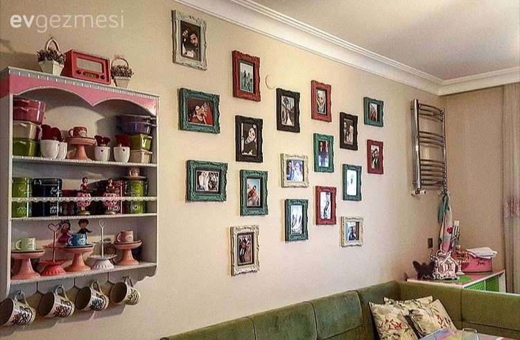 Selva hanımın zümrüt yeşili ve mavi renk ikilisiyle göz alıcı evi..