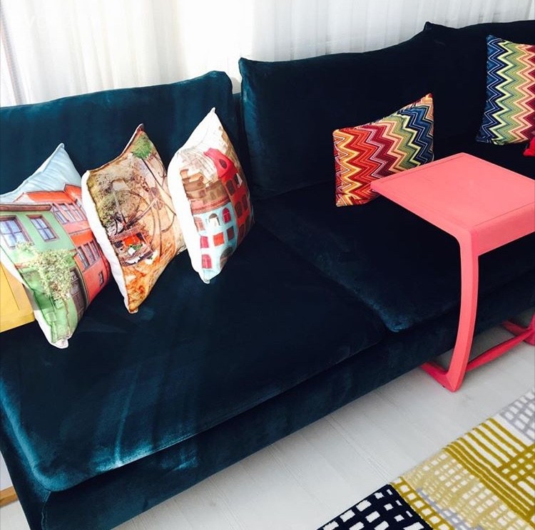 Lacivert, Oturma Odası, Sehpa, Kırlent