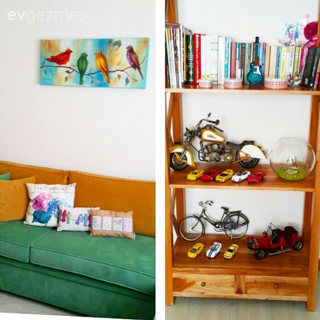 Beyhan hanımın pastel pembe, mavi ve yeşillerle country stil evi.