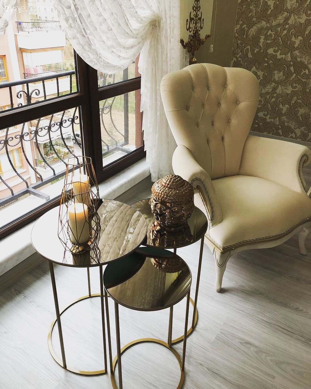 Aynalı mobilya, Altın, Berjer, Salon