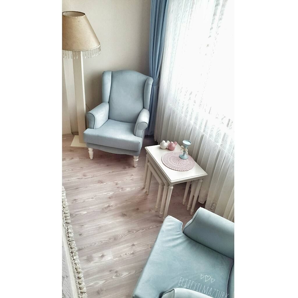 Salon, Lambader, Berjer, Mavi, Zigon sehpa