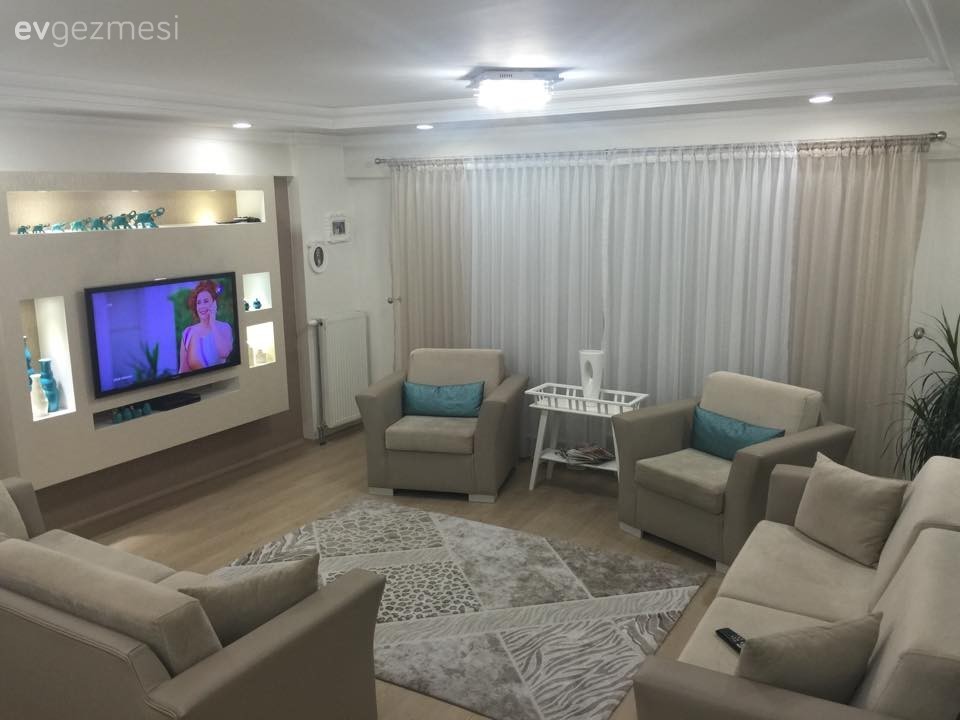 Aydınlatma, Kahverengi, Mavi, Salon