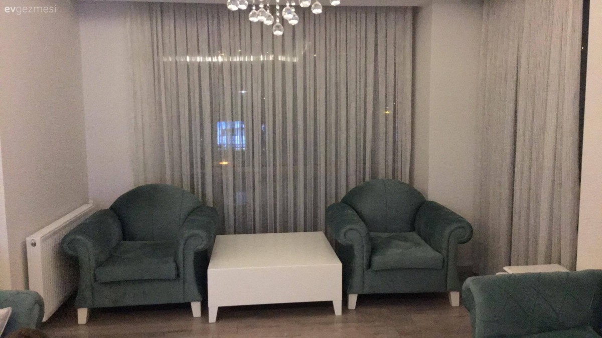 Berjer, Perde, Salon, Yeşil