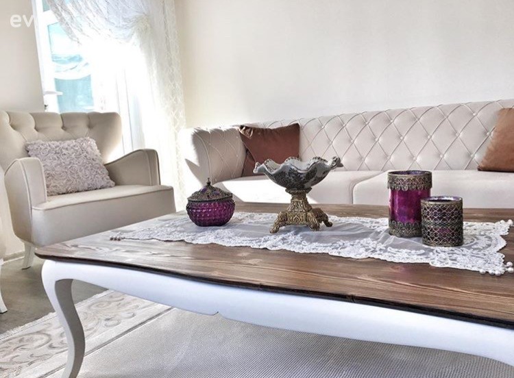 Ahşap Mobilya, Dekoratif Objeler, Mor, Orta sehpa, Salon