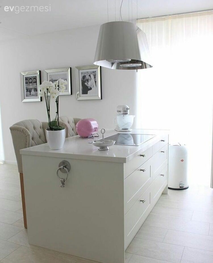 Ankastre, Ayna, Beyaz mutfak, Mutfak, Mutfak masası