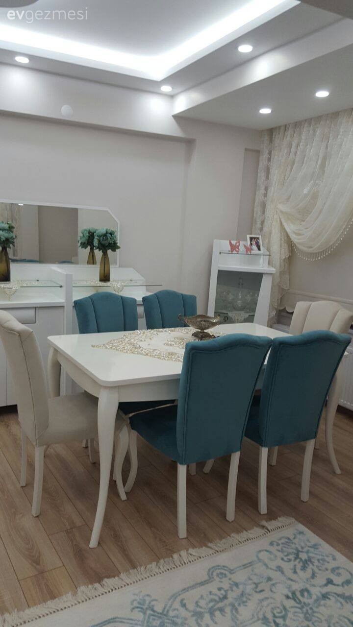 Konsol, Mavi, Salon, Yemek Odası