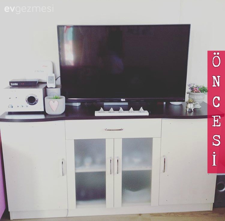 Mobilya boyama, Öncesi / Sonrası, Tv ünitesi