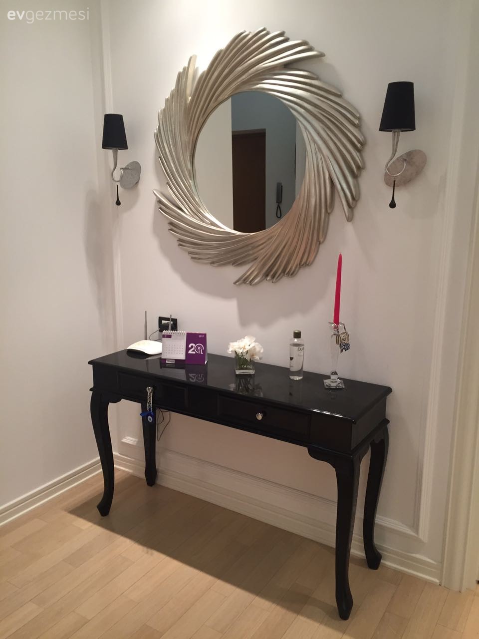 Abajur, Antre, Ayna, Dresuar, Gümüş, Siyah, Aydınlatma