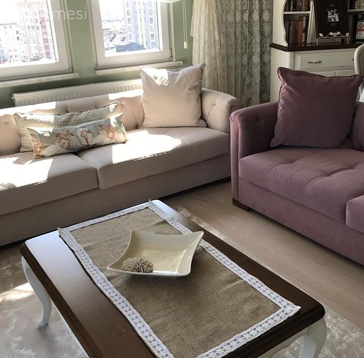 Ahşap Mobilya, Halı, Krem, Mor, Orta sehpa, Salon