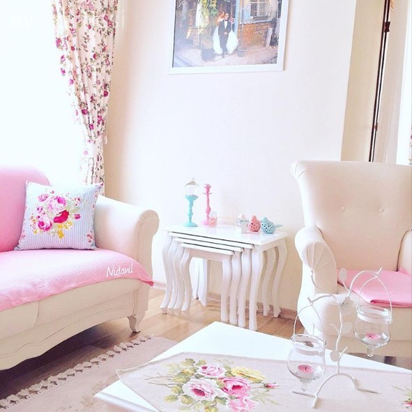 Pastel renkler, Pembe, Salon