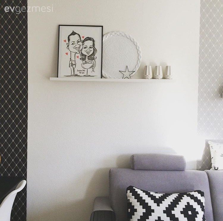 Duvar dekorasyonu, Duvar rafı, Salon