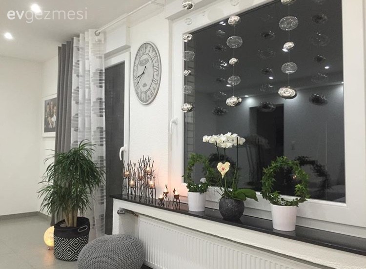 Çiçekler, Dekoratif Objeler, Duvar saati, Salon