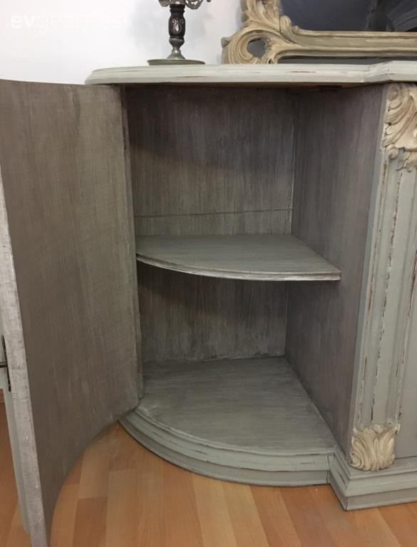 Eski ceviz konsoldan, şık bir eskitme konsola: Şule hanımın dönüşümü..