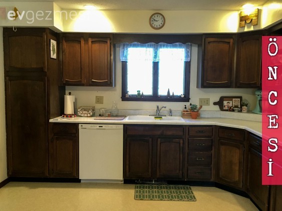 Karanlık bir mutfaktan, renkli bir mutfağa: Harika dönüşüm!