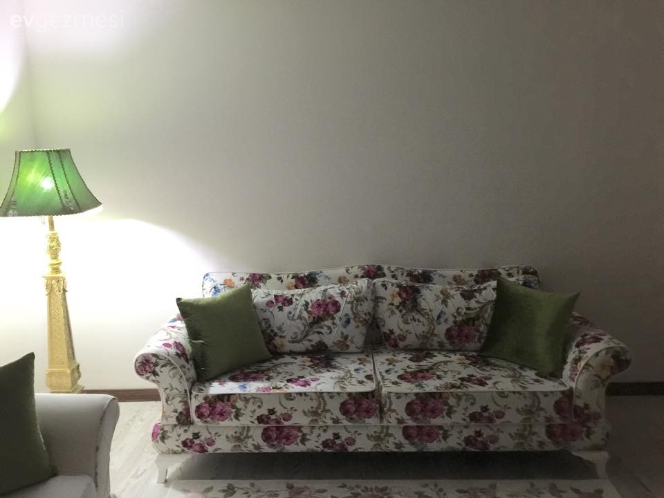 Çiçekli desen, Pembe, Salon, Yeşil