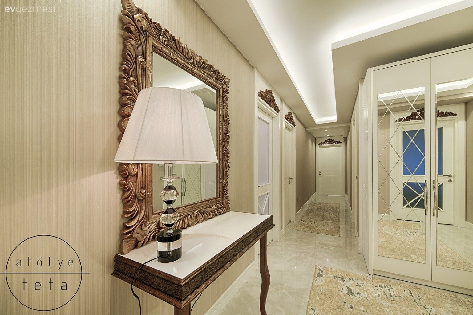 Antre, Abajur, Ayna, Dresuar, Vestiyer, Ayna kapaklı vestiyer