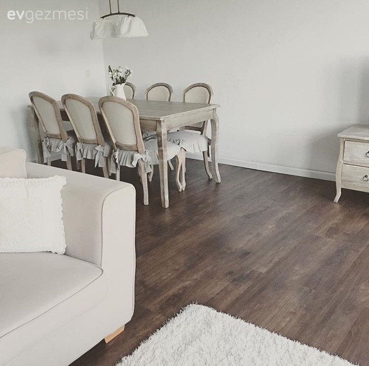 Ahşap Mobilya, Beyaz, Salon, Yemek Odası