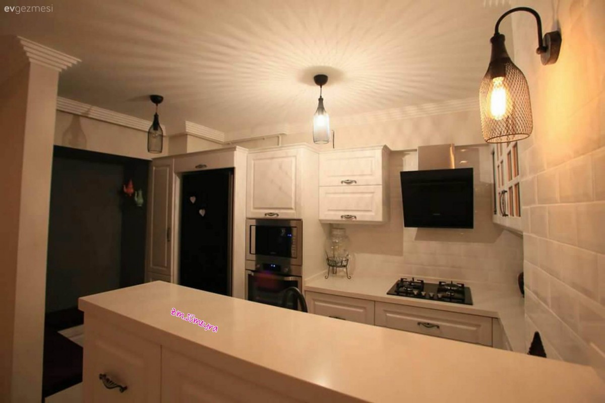 Avize, Beyaz mutfak, Country mutfak, Mutfak, Aydınlatma
