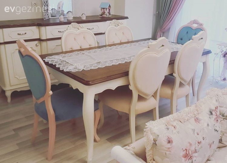 Ahşap Mobilya, Country, Konsol, Pembe, Salon, Yemek Odası