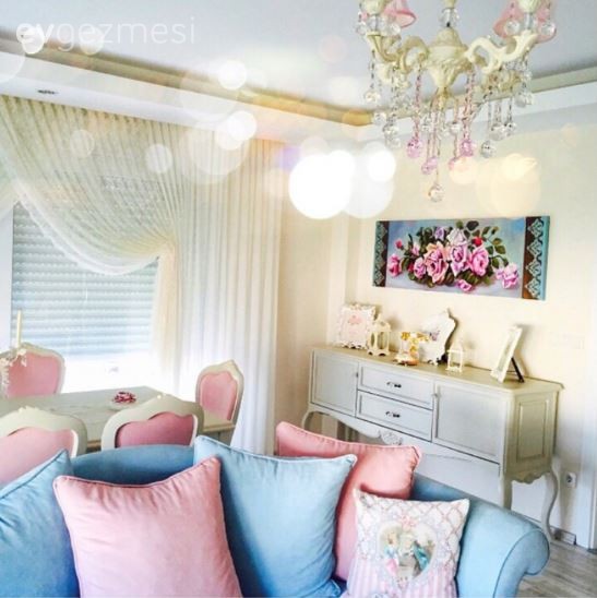 Aydınlatma, Mavi, Pembe, Salon