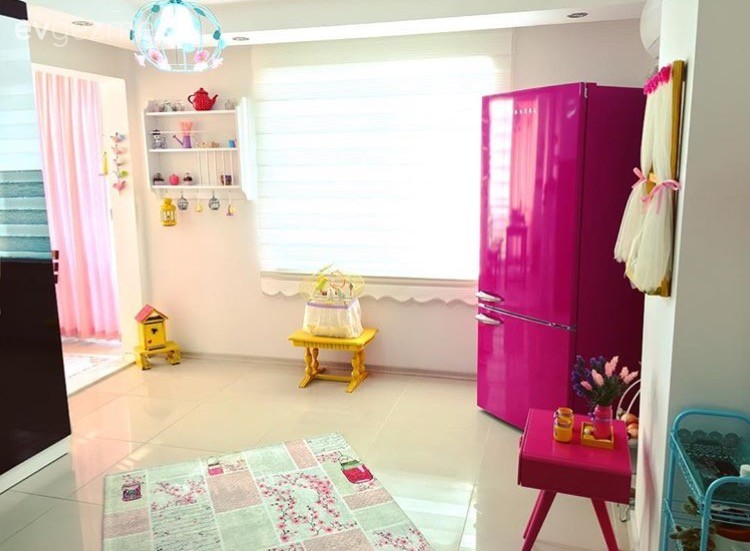 Fuşya, Halı, Mutfak, Pembe